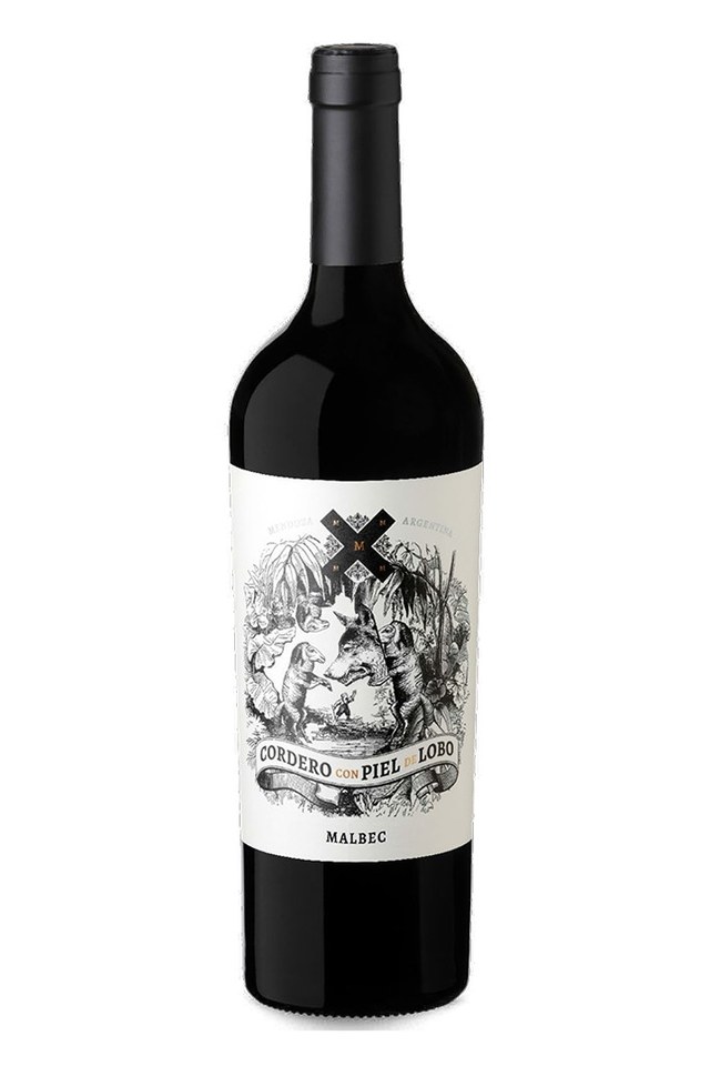Botella de Cordero con Piel de Lobo Malbec — Mosquita Muerta