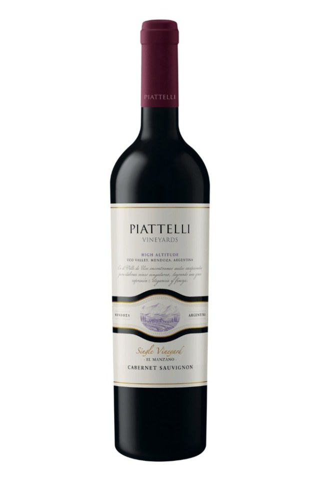 Botella de Piattelli Single Vineyard Cabernet Sauvignon Mendoza — Piattelli