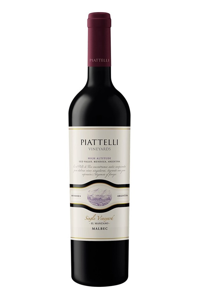 Botella de Piattelli Single Vineyard Malbec Mendoza — Piattelli